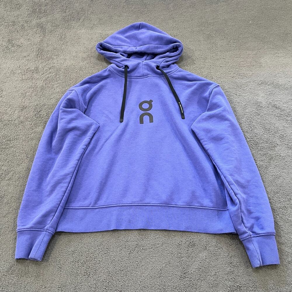 On Club Purple Long Sleeve Casual Sweatshirt Hoodie Pullover Women's Size Medium